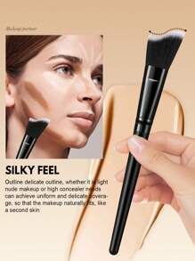 56PCS Makeup Tools Set Including:30PCS Makeup Brush Set Includes Powder Brush,+6PCS Makeup Sponges+3PCS Mini Makeup Sponges+6PCS Triangle Powder Puffs+3PCS Mini Air Cushion Powder Puffs+1pc Hairband+2PCS Hand Bowl Strap+2PCS Makeup Brush Cleaning Tools+3PCS Facial Cleansing Sponges.Highlight Brush,Nose Shadow Brush,Detail Brush,Outline Brush,Eyelash Brush,Foundation Make-Up Brush,Facial Brush,Concealer Brush,Eye Shadow Brush Set, Eyelash - Black - View 3