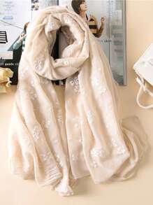 1 chiếc khăn choàng nữ màu trơn, chất liệu jacquard, thời trang và thanh lịch, có thể dùng làm khăn trùm đầu, khăn choàng hàng ngày/buổi tối, khăn che nắng khi đi du lịch và quà tặng ngày lễ. - Nhiều màu - Xem 17
