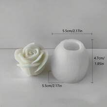 郁金香和玫瑰香薰蜡烛硅胶模具 - 白色 - 查看 4