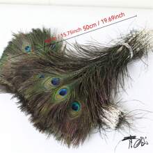 20/10/5/1 pieza Juego de plumas de pavo real sueltas de 27,6 a 31,5 pulgadas de largo, artesanía con plumas de pavo real - Multicolor - Ver 9