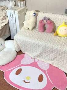 Sanrio Melody Hello Kitty Teppich, Schlafzimmer Teppich, Wohnzimmer Plüsch Weicher Niedlicher Teppich, Cartoon Heim Dekoration Familienmuster Teppich, rutschfeste Matte für Bürostuhl, Geschenke für Geburtstag, Abschluss, Schule, Reise, Reiseaccessoires, Heimessentials, Handtuch, Hautpflege
