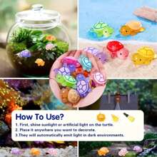 20pcs Glow-In-The-Dark 3D Sea Turtle Toys - Perfect For DIY Crafts And Party Favors, Assorted Colors