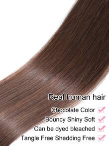 32 英寸巧克力深棕色直发束人发未加工巴西处女发 1 束丝滑直发人发巧克力棕色束 4# 颜色 - S4/27 - 查看 3