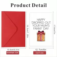 1pc Funny Birthday Card - Adult Sarcastic Celebration Note, Ideal For Best Friends, Siblings, Spouse, Parents, Partner - Unique Memorabilia, 5*7in - With Envelope,Christmas