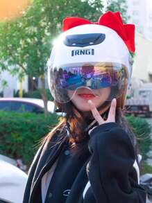 1 件优雅可爱卡通摩托车头盔蝴蝶结装饰配件，适用于家居装饰、电动自行车、摩托车头盔装饰、汽车后备箱挂饰 - B款 - 查看 5