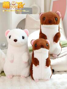 1PC40cm 15,74in Búp bê chồn lông mềm mại mới đuôi ngắn Đồ chơi sang trọng Gối ngủ Gối sofa Gối chuột - Nhiều màu - Xem 6