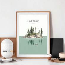 1 pièce Œuvre murale vintage minimaliste rétro, affiches des villes célèbres de différents pays, décoration pour dortoir et maison sans cadre