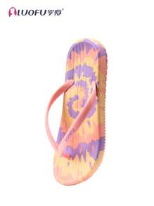 LUOFU Women's Flip Flops, Fashion Holiday Beach Sandals, Non-Slip , Toe-Strap With Colorful Dopamine Design, Fashionable Ladies' Summer Waterproof & Anti-Slip EVA Slippers - Pink - View 6