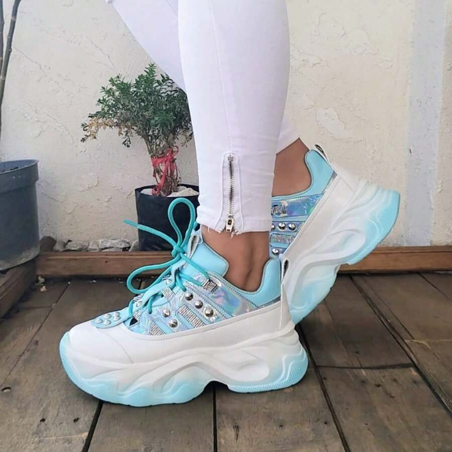 TENIS CHUNKY - Azul menta - Ver 1