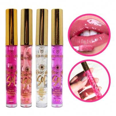 4 Kit Coleção Lip Oil Raios De Sol Mia Make Sol Festa Junina
