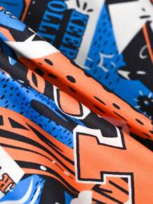 3PCS Men's Underwear Random Print, Stylish, Comfortable, Graffiti Webbing Boxer Briefs - Multicolor - View 3