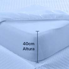 Waterproof Box Spring Cover Protector Kit With 4 Layers Of Protection + Waterproof Pillow Protector - Various Sizes - Màu xanh lam - Xem 4