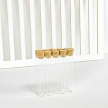 pthcrsdyn 12 ống nghiệm thủy tinh trong suốt mini có nút bần, ống nghiệm thủy tinh dung tích 4ml và 5ml dùng cho chai nổi tự làm, lưu trữ, trang trí ngày lễ, đóng gói mẫu, thí nghiệm công nghiệp - Trong sáng - Xem 6