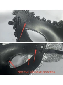 1 件派对面具，精美设计，时尚性感，易于佩戴，方便携带，龙与蝴蝶侧装饰面罩，适合聚会万圣节万圣节配饰