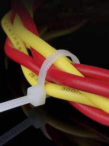 100 piezas de bridas de nailon de uso pesado (8/6/4 pulgadas) - Bridas de plástico reutilizables con autobloqueo para organizar el jardín, la cocina, el baño, el almacenamiento, amarrar cables, soportar plantas y accesorios de viaje - Multicolor - Ver 5