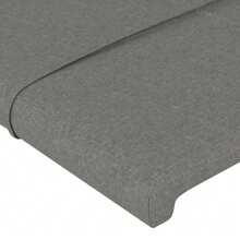 Tête de lit avec boucles d'oreilles Gris foncé 163x23x118/128 cm Tissu