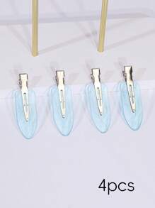 4pcs Metal Shards Transparent Hair Clip. No Trace Hair Clip. The Golden Fragments Are Random. Suitable For Wearing In Any Scenario, Hair Accessories, Head Accessories - Multicolor - View 28