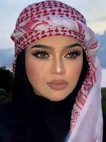 1pc Lightweight Jacquard Headband Scarf, Breathable