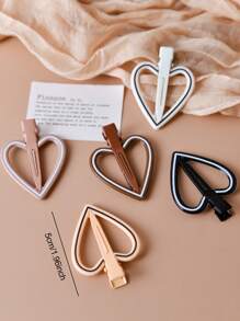 10 pezzi Fermagli per capelli a forma di cuore per donne, design elegante con linee geometriche, adatti per acconciature raccolte