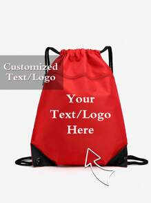 Custom Drawstring Bag, Large Capacity Sports Gym Bag, New Style Backpack, Waterproof Backpack, Solid Color, Lightweight, Portable, Multifunctional Backpack, Reinforced And Drawstring Closure, Suitable For DIY Backpack - Multicolor - View 8