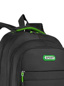 男士背包 - 大容量，商务/旅行笔记本电脑包，简约设计，适合高中生、大学生 - 綠色 - 查看 2