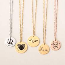 Personal Message Necklace • Personalized Quotes Necklace • Custom Engraving Necklace • Text Necklace • Inspirational Quote • Gift For Her - Silver - View 3