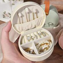 Personalized Travel Jewelry Box Earrings, Rings, Necklace Storage Box Leather Jewellery Box Bridesmaid Gifts Box For Sister Friend