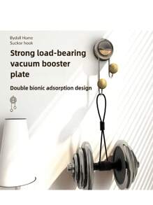 1/2pcs Suction Cup Hook, Wall Installation Without Punching, Metal Material, Strong Load-Bearing, Invisible Design, Easy To Install, Modern Style, Suitable For Bathroom, Home Decoration, Practical Hook Home Bathroom Decor Bathroom Organizer Summer