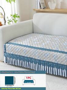 1pc Floral Pattern Luxury European Aristocratic Style Sofa Cover, Summer European Jacquard Design, Machine Washable, Pet-Friendly, Fits Armchair To 4-Seat Sofa - Living Room, Window Front, Office Sofa Protector