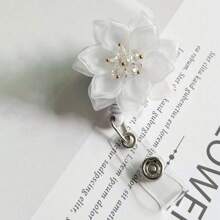 Retractable Badge Holder Flower Badge Reel ID Name Card Holder With Alligator Clip