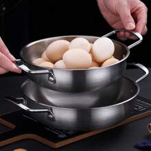 Casserole à soupe en acier inoxydable argenté/doré, marmite à nouilles coréenne, ustensile de cuisine pour table de cuisson à induction, marmite pour ramen et fruits de mer pour usage domestique