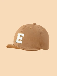 1pc Simple Letter Baby Soft Brim Baseball Cap, Stylish And Versatile, Suitable For Boys And Girls Daily Outing In Spring And Summer. - Khaki - View 14