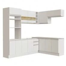 Cocina Integral Completa Modular Madesa Glamy 419cm 01 Blanco - Blanco - Ver 8