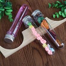 1/5/10/30个塑料试管45ml/50ml/110ml透明塑料试管口香糖试管，浴盐瓶圣诞生日礼物透明塑料试管，食品接触级试管瓶，糖果瓶，带螺旋盖的塑料试管 - 彩色 - 查看 11