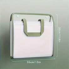 Expandable File Folder - Durable PVC, Waterproof, Portable Document Organizer, Handheld Design, For Office And Home Use, White, File Storage | Stylish Document Bag | Waterproof Storage Box - Multicolor - View 8