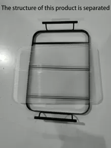 1 Piece Acrylic Lightweight Deluxe Tray With Metal Handles, Rectangular Twin Ear Tray, Tea Cup Storage Tray For Kitchen, Dining Room, Bathroom, Toilet Tank Top Decorative Storage Tray - Many - View 6