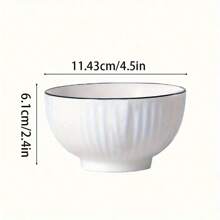 Ceramic Bowl Set - Elegant White Porcelain, Perfect For Pasta, Soups And More - Microwave And Dishwasher Ready - Perfect For Christmas, Thanksgiving And Family Gatherings, Pasta Bowls, Ramen, Pho, Cereal Bowls