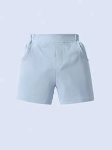 BOARNSEORL 3pcs Young Boys Gentleman Outfit - Short Sleeve Shirt With Bow Tie, Blue Shorts, And Vest, Elegant And Stylish For Birthday Party, Wedding, Anniversary, Christening - Baby Blue - View 8