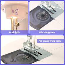 IAGREEA Electric Sewing Machine, Portable, Mechanical, Convenient, 6V, 1A, 1 With Thread Shuttle Core, 1 With Empty Shuttle Core, 1 Spare Needle, And 1 Threading Device, Can Be Plugged In And Used With A Battery Of 4 AA, With Pedal, For Household Use, Perfect Gift For Mother's Day, Christmas Gift, Halloween, Etc. Wonderful Gift For Daughter, Mom, Grandma, Mother In Law