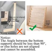 Wooden Bookshelf For Wood Bookrack Canvas Book Storage Shelf Display Bookshelf 6 Tier Book Rack For Bedroom Living Room Playroom Storage Organizer Natural 29.52" L X 11.81" W X 31.10" H