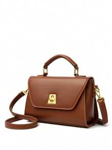 方包女包高品质单肩包2025时尚简约水桶包单肩包 - 棕色 - 查看 4