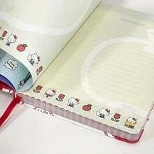 Sanrio 1 pièce Cahier Sanrio hello kitty pour enfants de format A5, cahier de bureau officiel sous licence avec couverture rigide, papier à rayures, design de personnage mignon, sans plume, idéal pour les étudiants, petit carnet pratique, cadeau pour les vacances et la rentrée scolaire