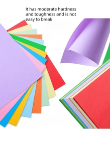 50pcs Of Colored Cardstock In 10 Colors, A4 Origami Art Paper Set For Crafts And Drawing.