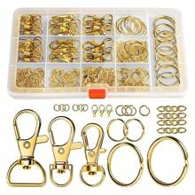 Bộ dụng cụ làm móc khóa, vật liệu thủ công làm móc khóa bao gồm móc khóa, khóa càng cua, vòng chìa khóa và vòng nối để làm móc khóa và bộ dụng cụ làm trang sức 265 món/bộ - Nhiều màu - Xem 9
