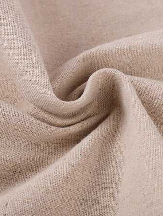 1 件亚麻混纺面料，条纹纹理编织，DIY 服装缝纫面料