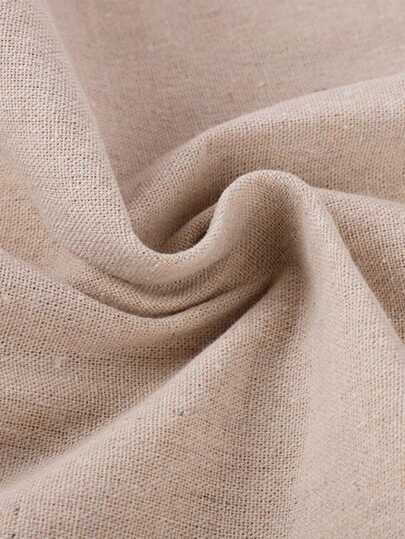 1 件亚麻混纺面料，条纹纹理编织，DIY 服装缝纫面料