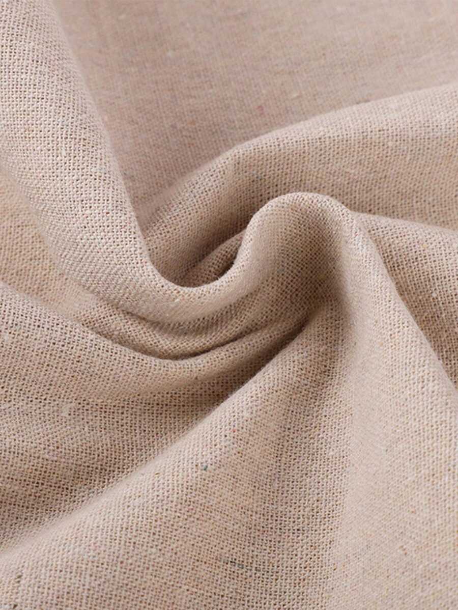 1 pieza de tela mezclada de lino, textura tejida a rayas, tela para coser ropa DIY