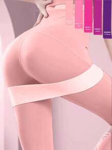 1 Pc Gradient Pink Resistance Bands Weight Strength Training Fitness Glute Booty Bands For Squat Leg Workout - Multicolor - View 1