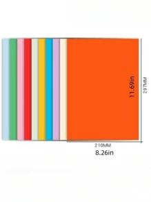 50pcs Of Colored Cardstock In 10 Colors, A4 Origami Art Paper Set For Crafts And Drawing.