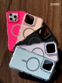Funda Protector Antigolpes KBOD Urban Play Shinny Colores Compatible con Aro Magnetico Para iP - Negro - Ver 5